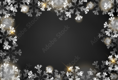 雪　クリスマス　冬　光　背景