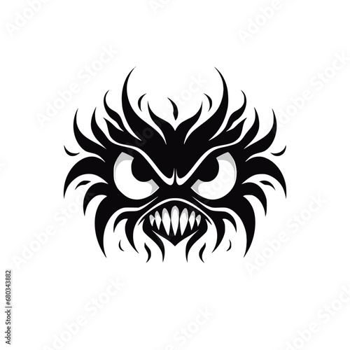 Cute Monster Fire Dark Line Art Bat 
Scary Graphic 