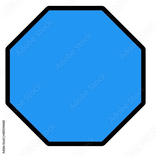 blue octagon  photo