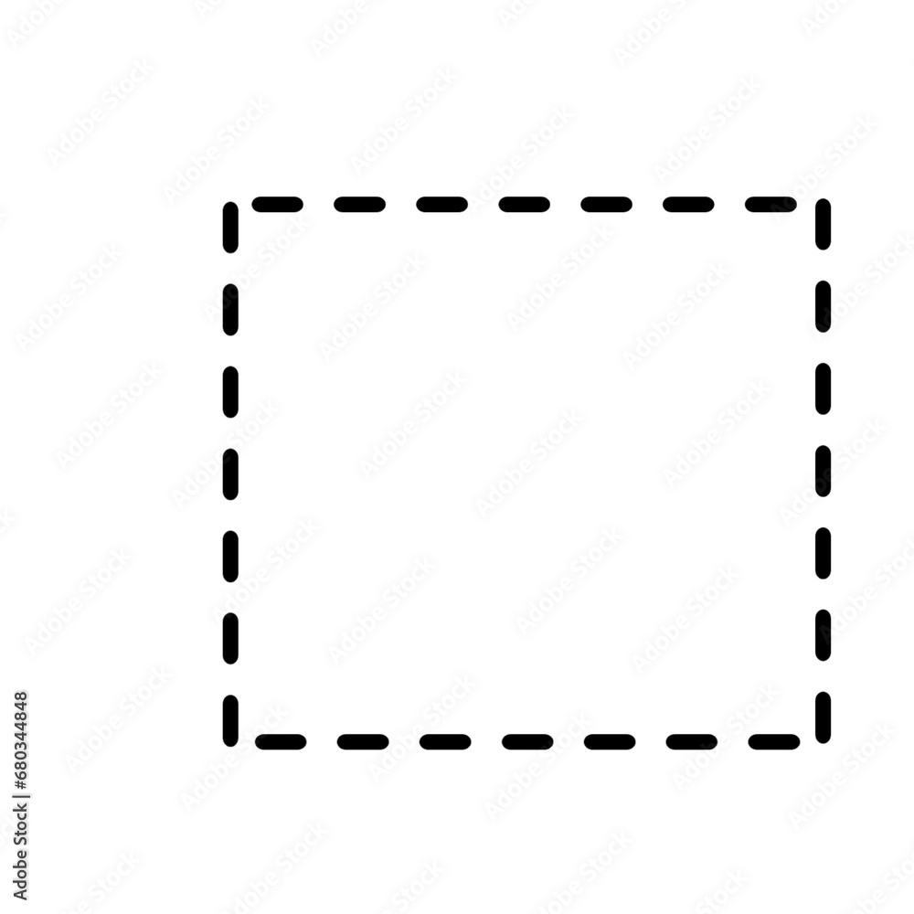 Dashed square icon 