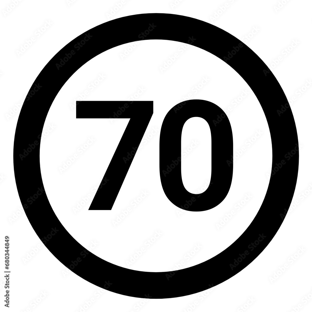 Limit sign 70, 70, percent off sign Limit sign 70, 70, percent off sign