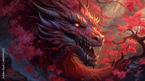 New Year of Dragon AI generated illustration