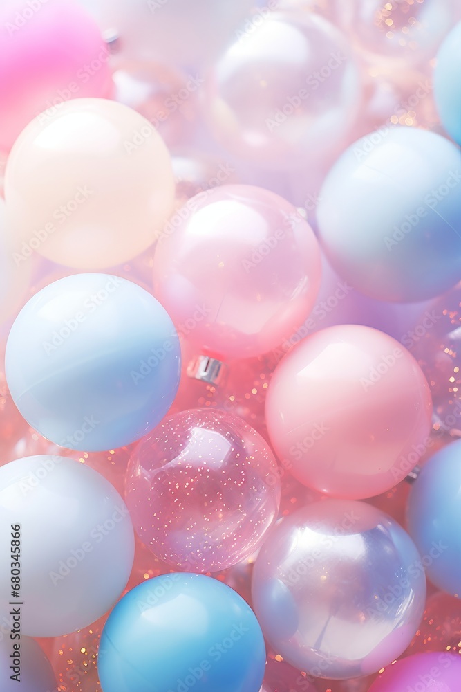Pastelthemed macro shots of Christmas decorations for a phone wallpaper  AI generated illustration