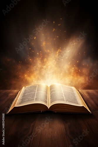 Open book bible Christianity AI generated illustration