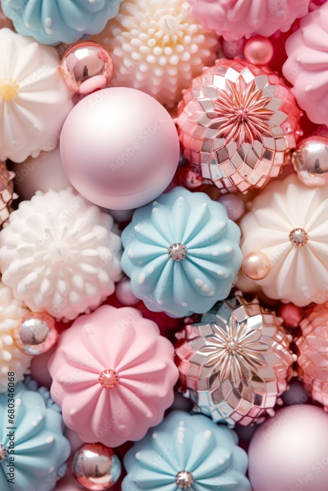 Pastelthemed macro shots of Christmas decorations for a phone wallpaper AI generated illustration Pastelthemed macro shots of Christmas decorations for a phone wallpaper AI generated illustration
