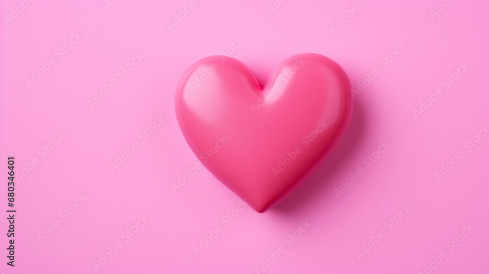 Picture a macro close up of a Valentines candy heart on a matte pink background   AI generated illustration