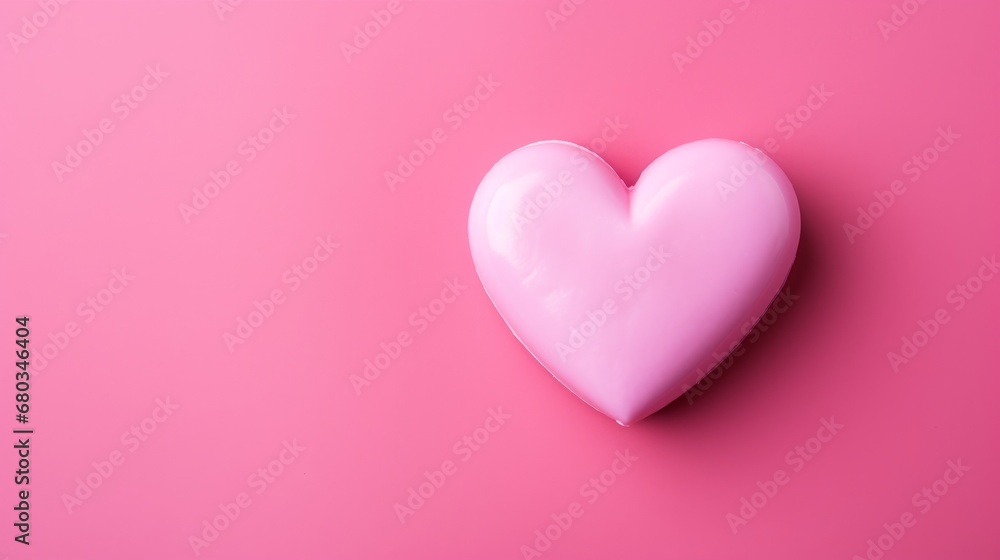 Picture a macro close up of a Valentines candy heart on a matte pink background  AI generated illustration