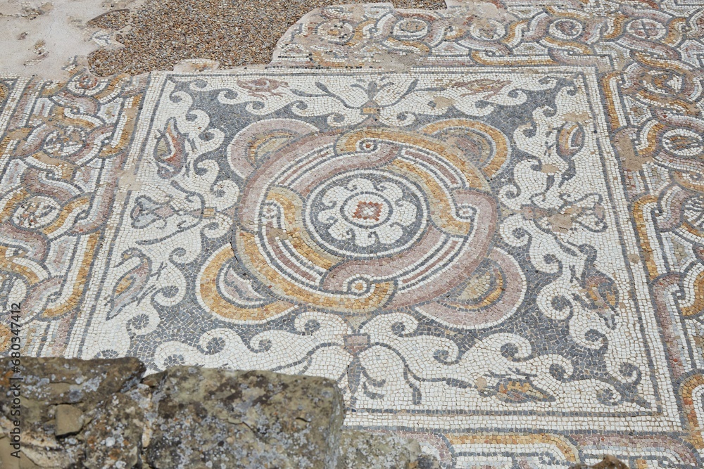 The ancient ruins of Stobi in North Macedonia is known for its well-preserved mosaic