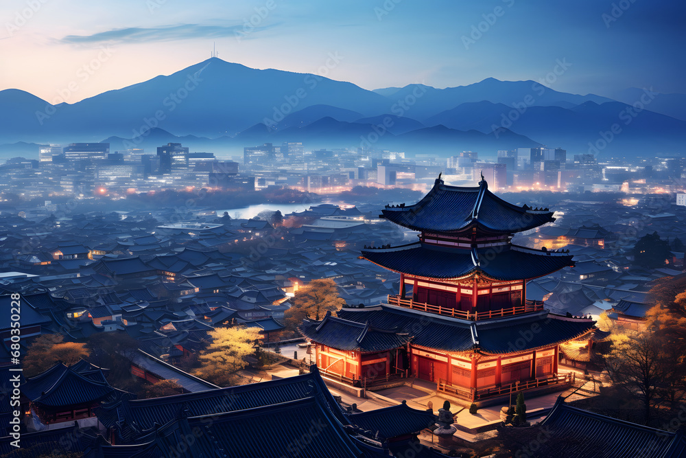 Fototapeta premium Atmosphere of tourist attractions in Korea