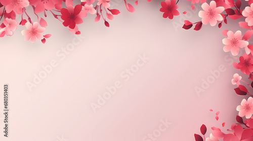 Small floral pattern PPT background poster web page, large blank background © jiejie