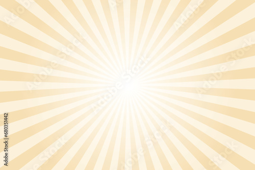Sunburst Background. Wheat color rays texture background. Light bisque starburst background. 