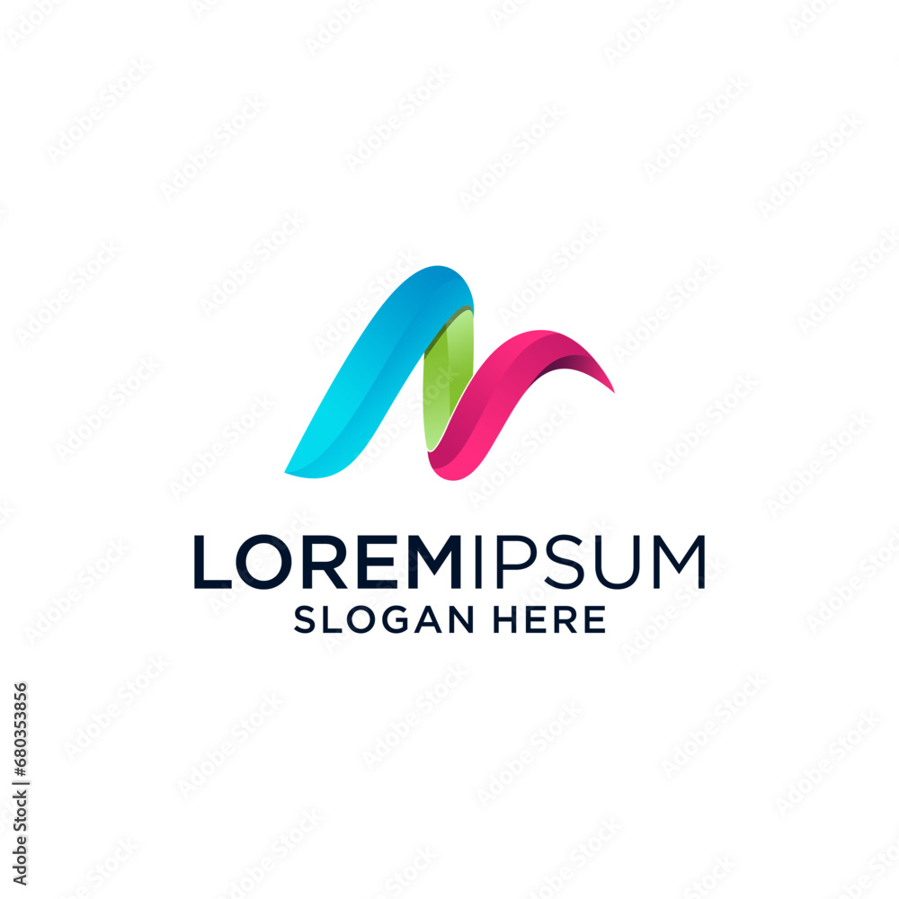 a n colorful logo design a n colorful logo design