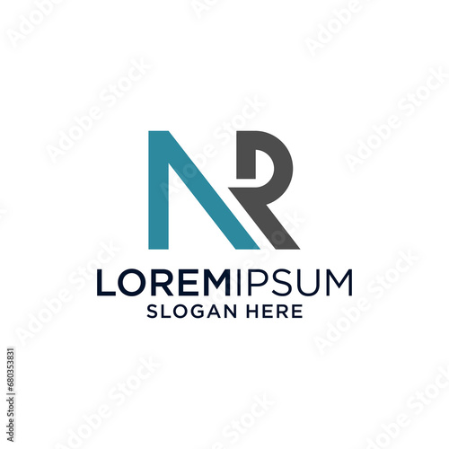 n r logo design template © emm