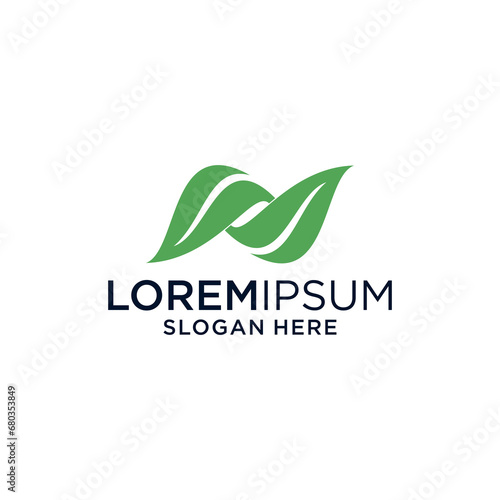leaf logo design template