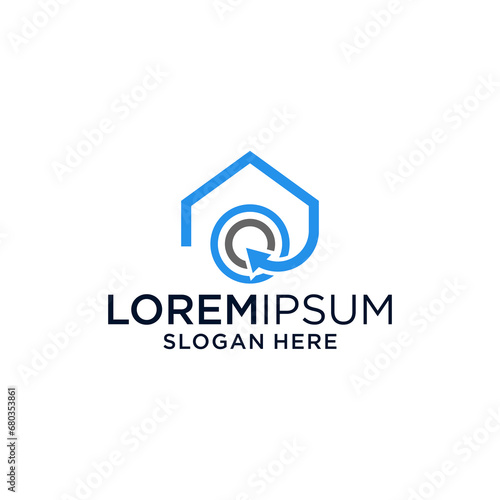 home arrow logo design