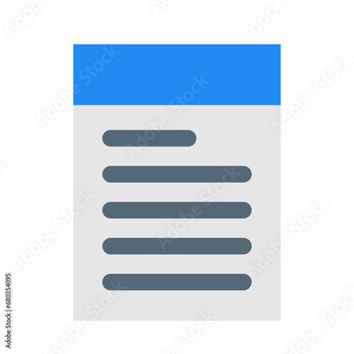ファイル、書類を表すカラースタイルのアイコン
