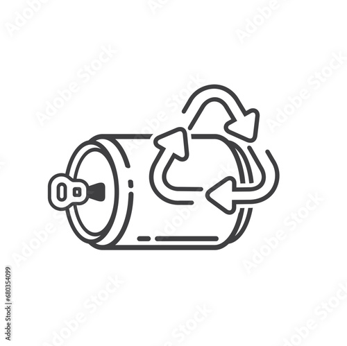 illustration of metal recycle, vector art.