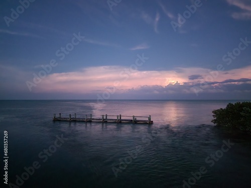 sunset on the sea
