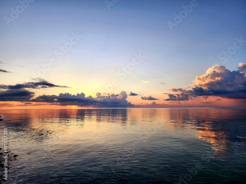 sunset over the sea