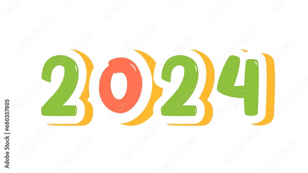 2024 number 3d concept 2024 number 3d concept