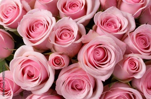 Bouquet of pink roses  Valentine s Day