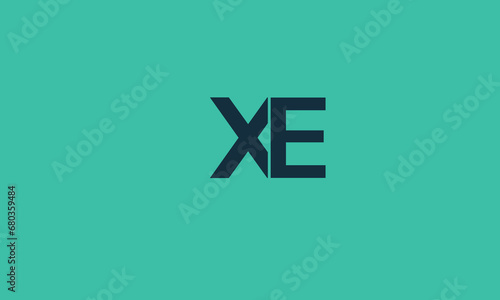 Initial Letter XE, San Serif Font Text Typography Logo