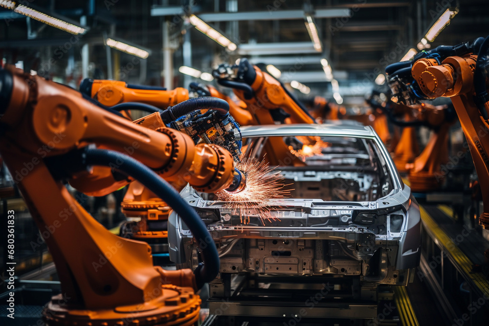 Smart industry robot arms for digital factory production technology with automation manufacturing Smart industry robot arms for digital factory production technology with automation manufacturing