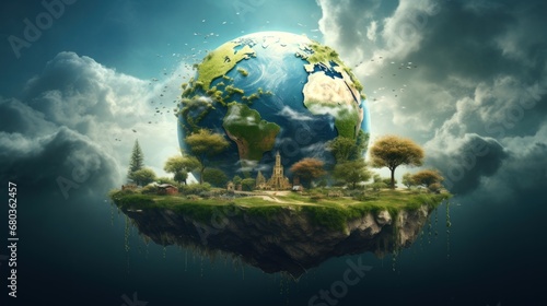 earth day background wallpaper ai generated © anis rohayati