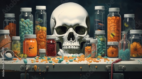 medical drugs background wallpaper ai generated