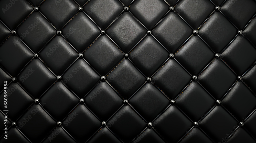 Ornate black leather background - elegant stitching - background Ornate black leather background - elegant stitching - background