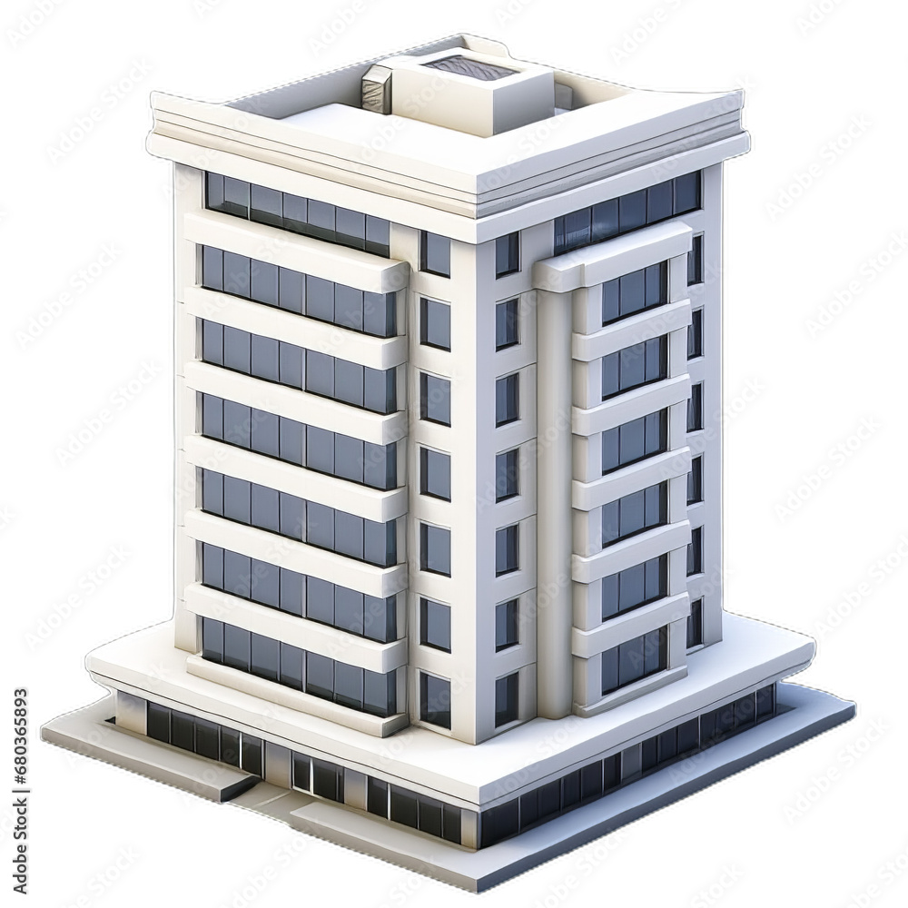 3d render of building
