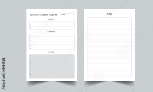 Editable 369 Manifesting Journal KDP Interior