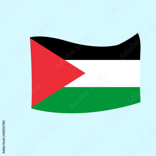 Free Download Flat Illustration Of Palestine Flag - GFXLoad