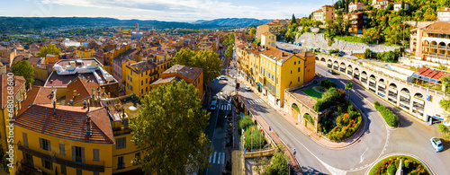 Obraz na płótnie Aerial view of Grasse, a town on the French Riviera, known for its long-established perfume industry w salonie