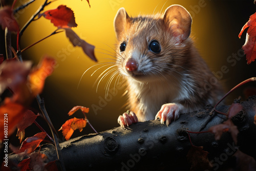 a mouse on a branch
