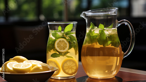 tea with lemon and mint
