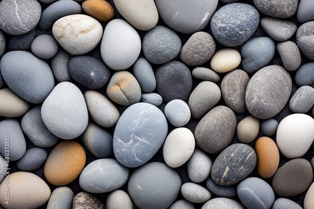 Tranquil Grey: Serene Pebble Beach Captured in Digital Nature Photography Tranquil Grey: Serene Pebble Beach Captured in Digital Nature Photography