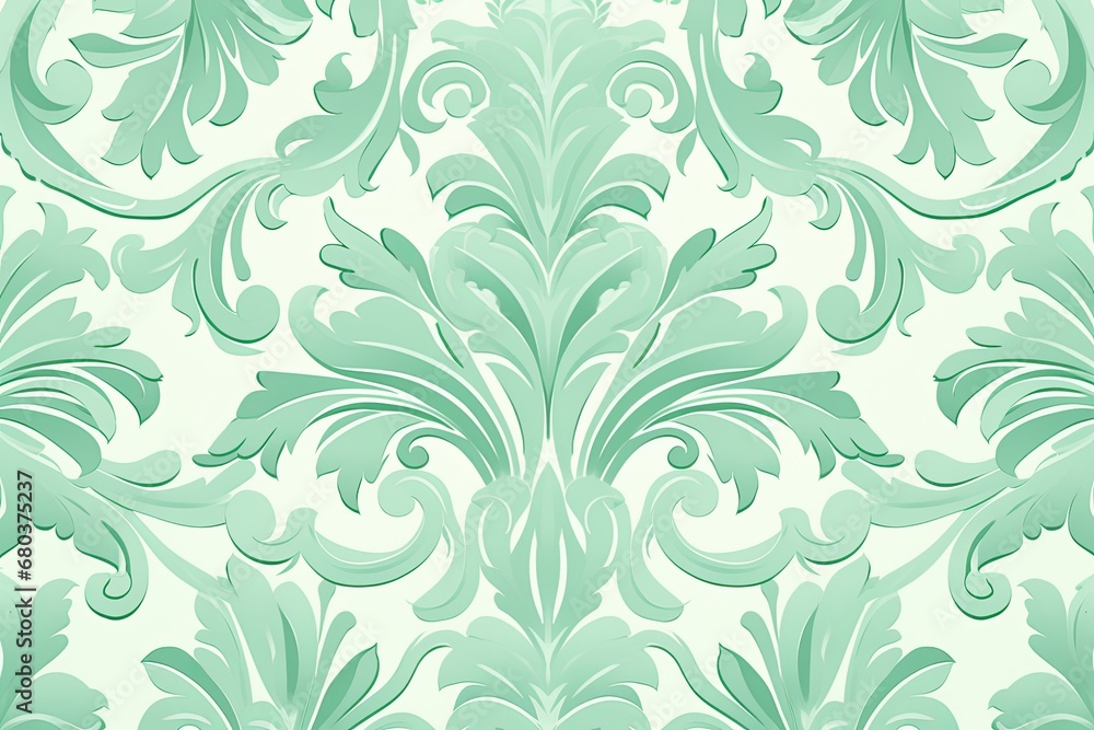 Stylish Mint Green Fashion: Simple Decorative Patterns for Modern Trendsetters