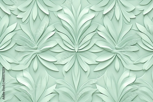 Wallpaper Mural Mint Green Fashion: Simple Decorative Pattern - Image Torontodigital.ca