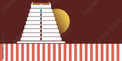 thiruchendur Murugan temple gopuram concept vector background. photo