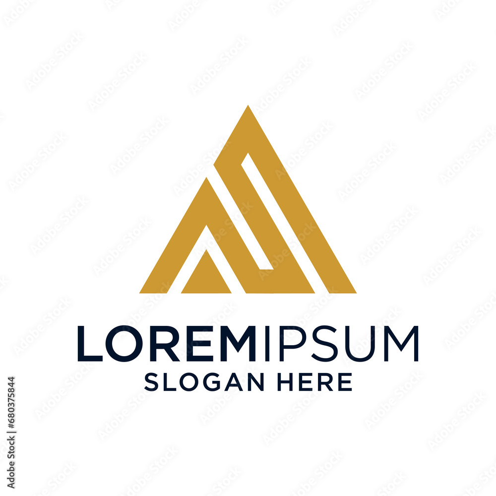 a s monogram triangle logo design a s monogram triangle logo design