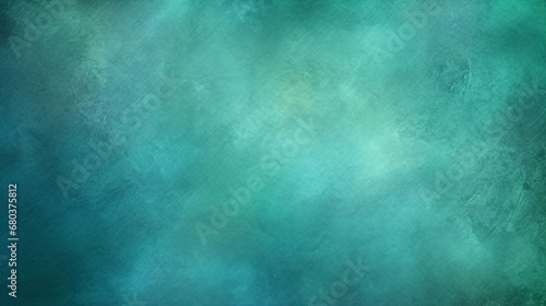 Green and blue gradient color with grain stained and scratched textured abstract background.