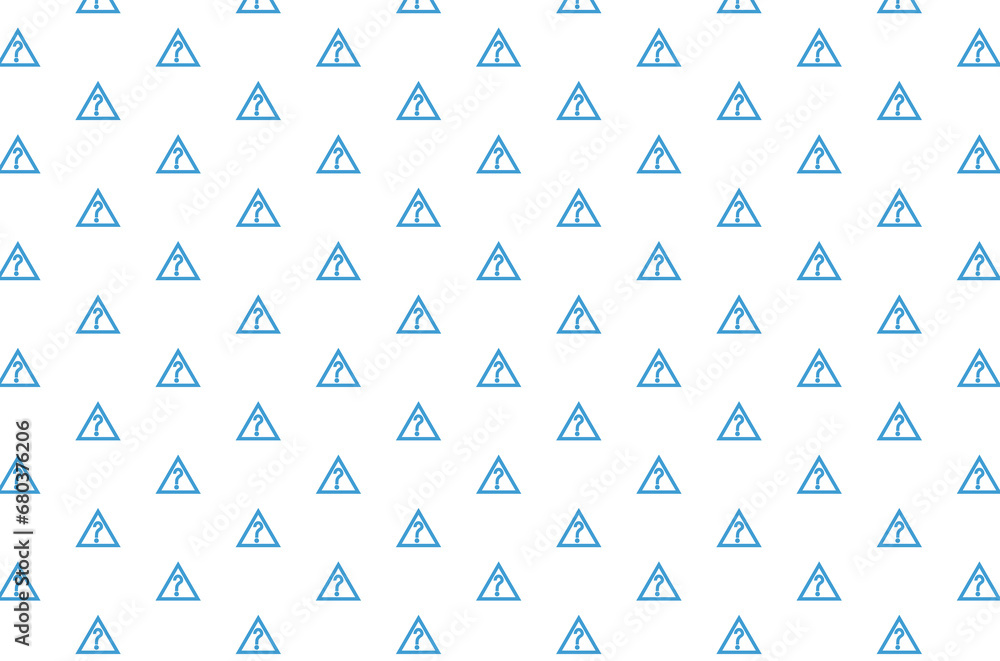 Digital png illustration of blue pattern of triangles with question marks on transparent background Digital png illustration of blue pattern of triangles with question marks on transparent background