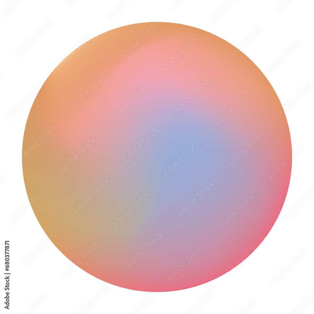 Digital png image of colourful spot on transparent background