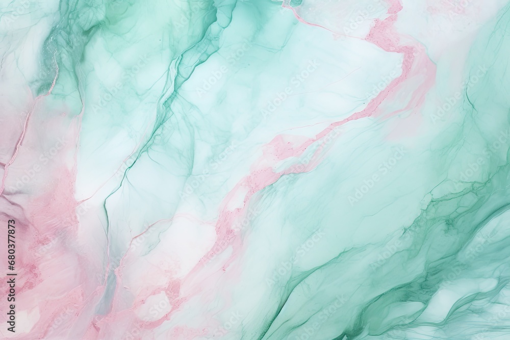 Pastel pink and green marble texture background for wallpaper