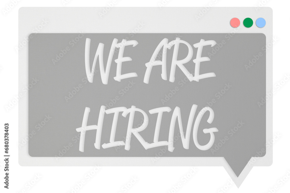 Digital png illustration of speech bubble with we are hiring text on transparent background Digital png illustration of speech bubble with we are hiring text on transparent background