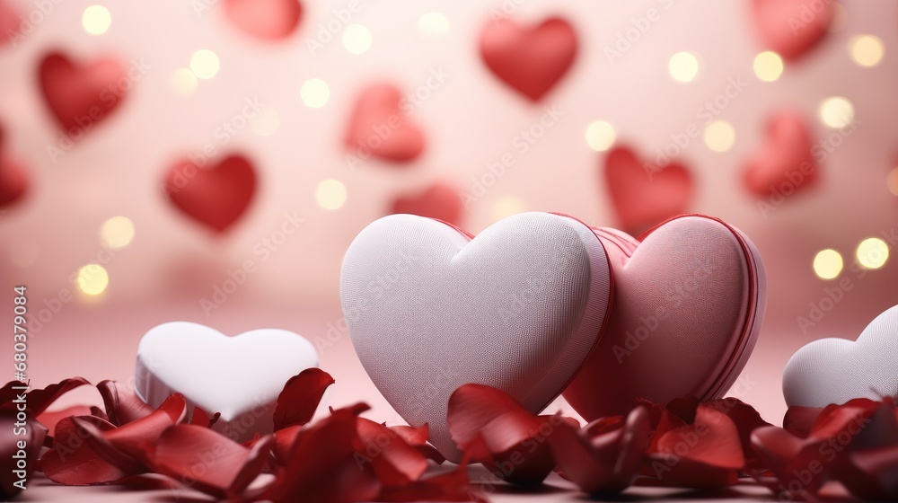 Valentine's day background wallpaper for gift cards or presents.