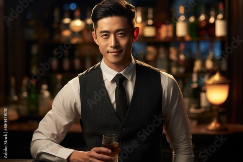 Handsome Chinese bartender.