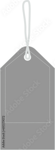 Digital png illustration of gray tag on transparent background