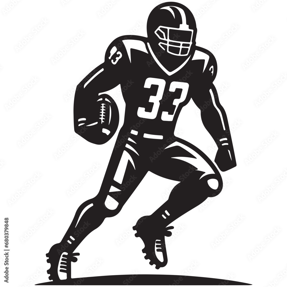 American Football Player Icon Vector Illustration American Football Player Icon Vector Illustration